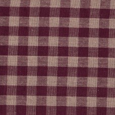 Homespun Fabric - Gingham Check - Burgundy - 5 Yards
